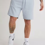 BANKS premium brushback fleece shorts in CERULEAN - DML Jeans 