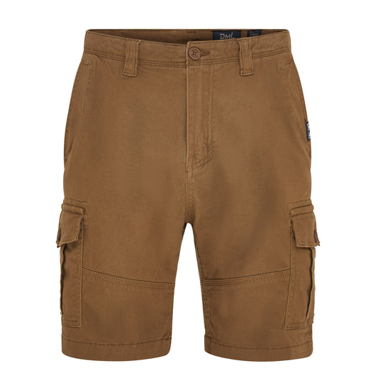 Taurus twill comfort stretch cargo short in Camel