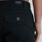 ROVER Cargo short with multi pockets in premium cotton twill - BLACK - DML Jeans 