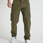 NIGHTHAWK Cargo pant in premium cotton twill - ARMY GREEN - DML Jeans 