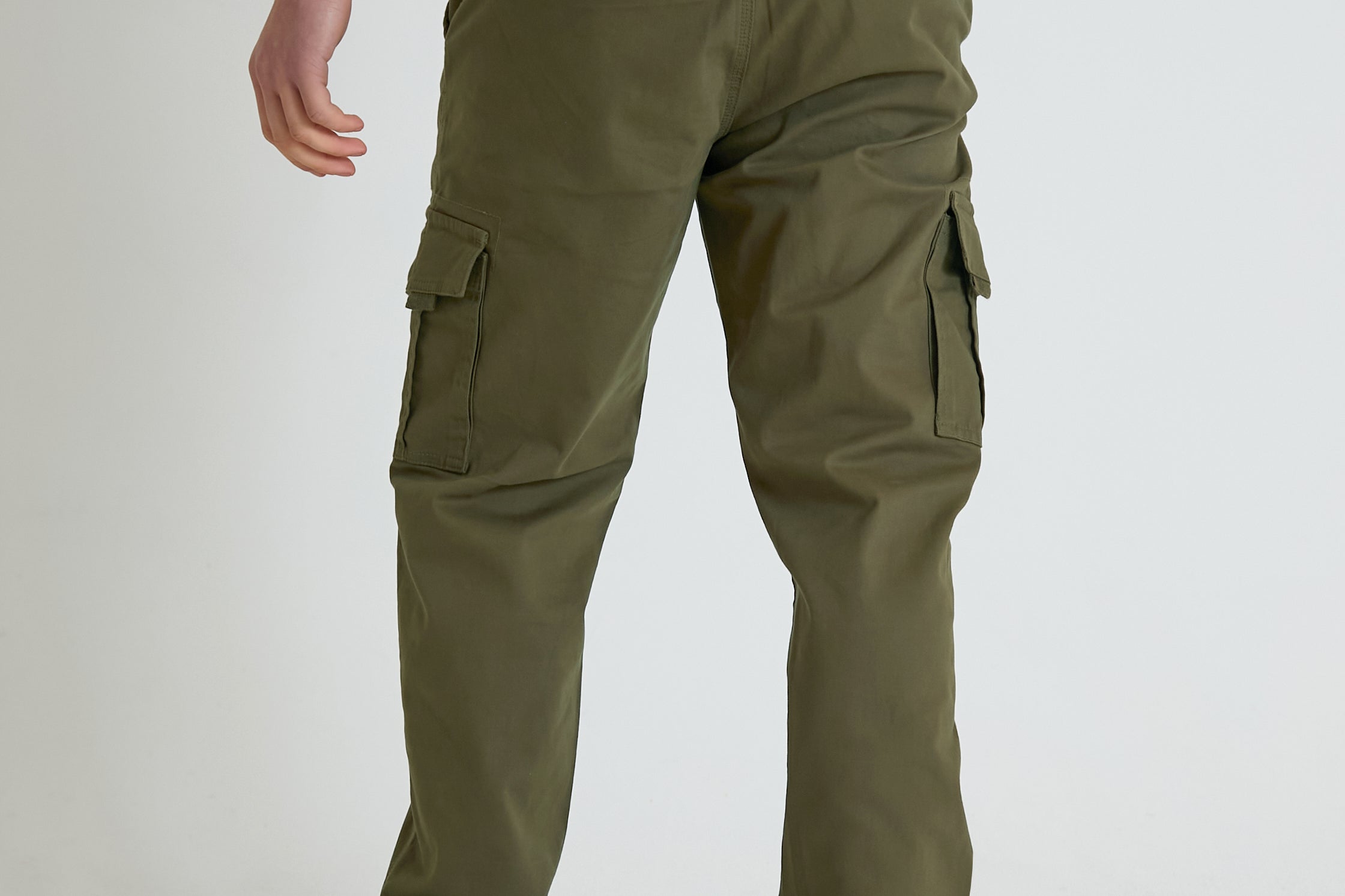 NIGHTHAWK Cargo pant in premium cotton twill - ARMY GREEN - DML Jeans 