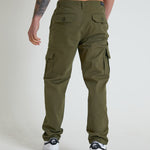 NIGHTHAWK Cargo pant in premium cotton twill - ARMY GREEN - DML Jeans 