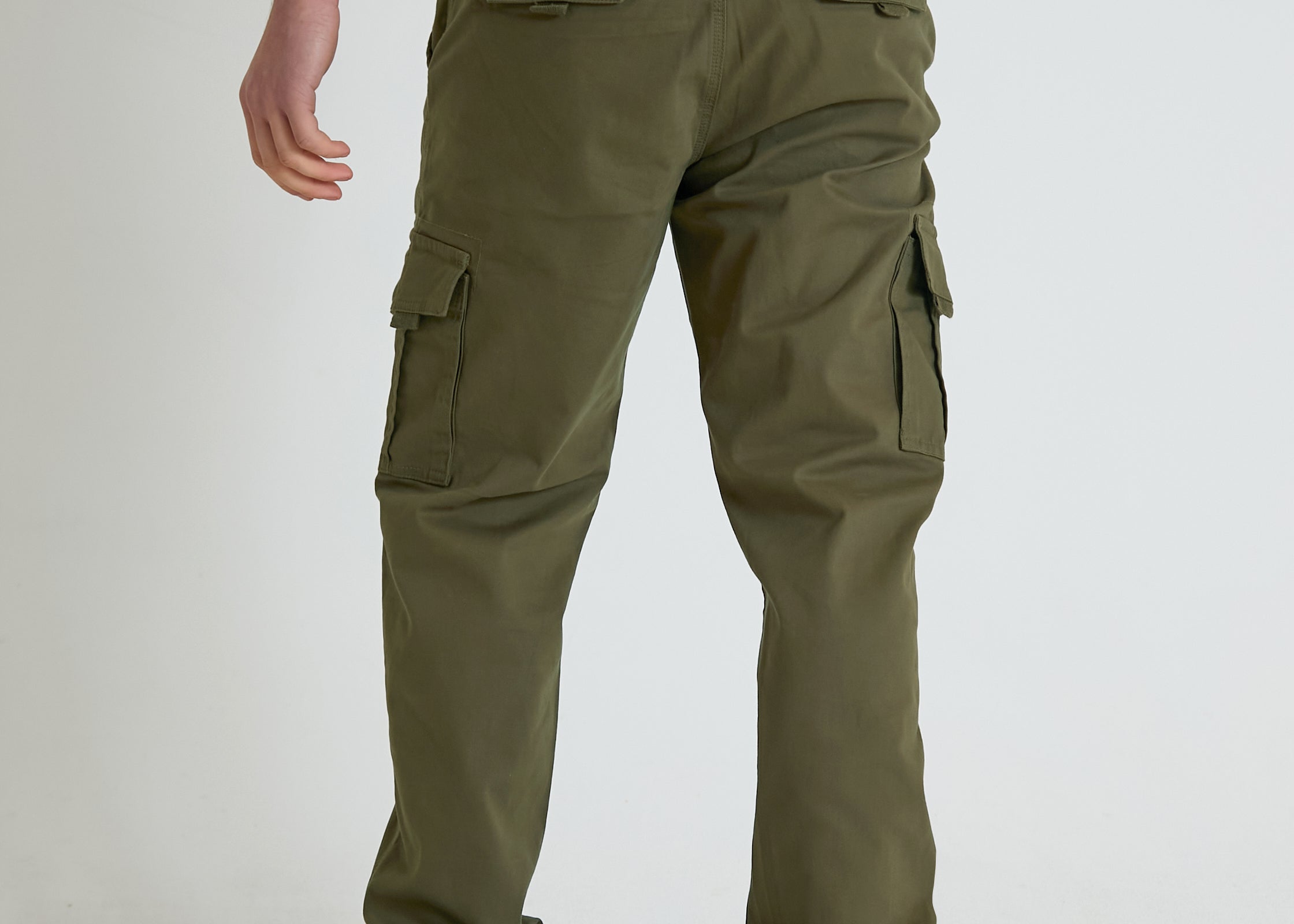 NIGHTHAWK Cargo pant in premium cotton twill - ARMY GREEN - DML Jeans 