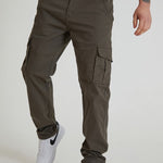 NIGHTHAWK Cargo pant in premium cotton twill - OLIVE - DML Jeans 