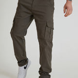 NIGHTHAWK Cargo pant in premium cotton twill - OLIVE - DML Jeans 