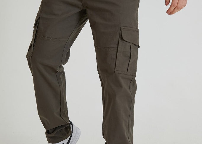 NIGHTHAWK Cargo pant in premium cotton twill - OLIVE - DML Jeans 