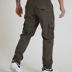 NIGHTHAWK Cargo pant in premium cotton twill - OLIVE - DML Jeans 