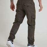 NIGHTHAWK Cargo pant in premium cotton twill - OLIVE - DML Jeans 