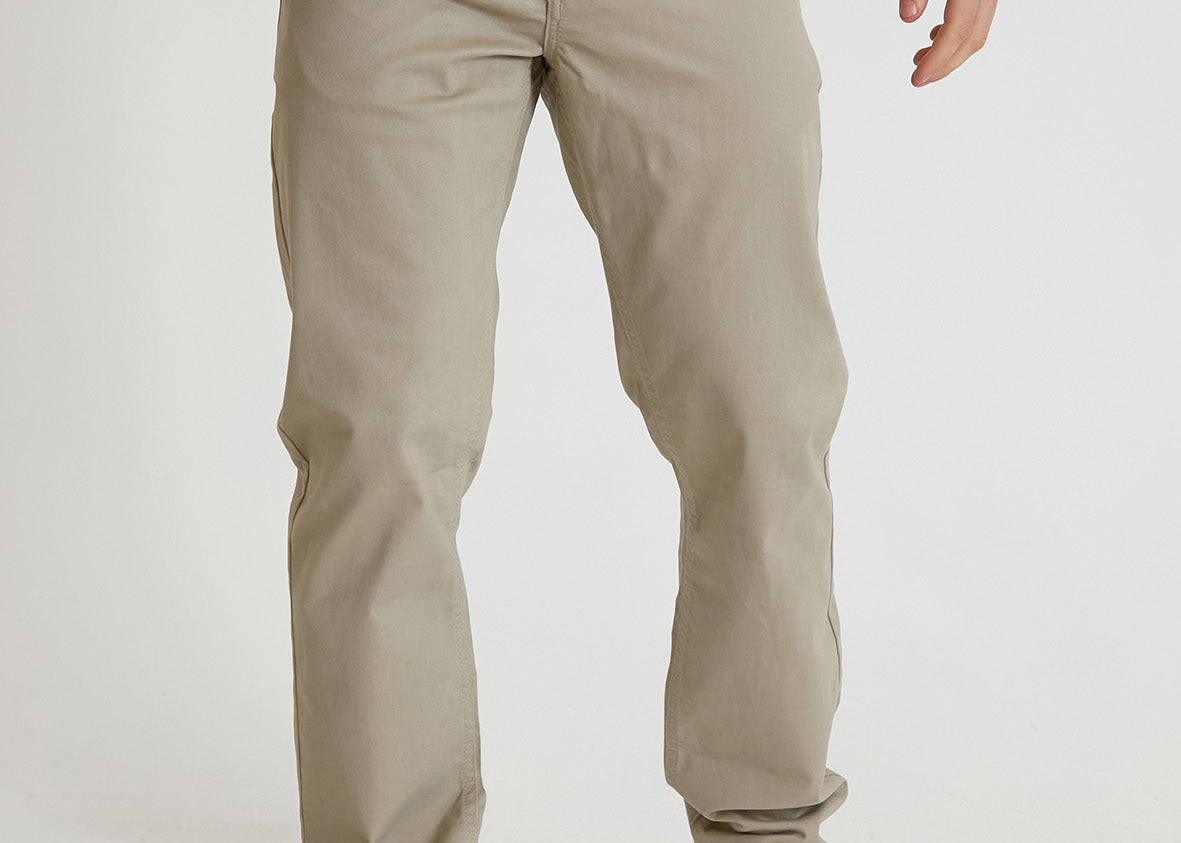 HAWKINS 5 pocket chino pant in premium cotton twill - LT STONE - DML Jeans 