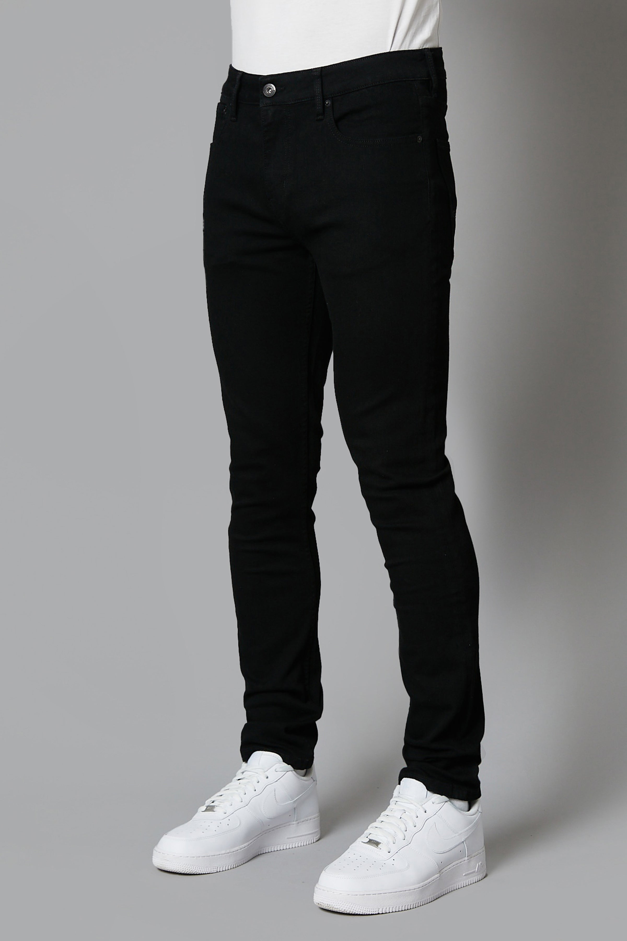 Black fitted clearance jeans