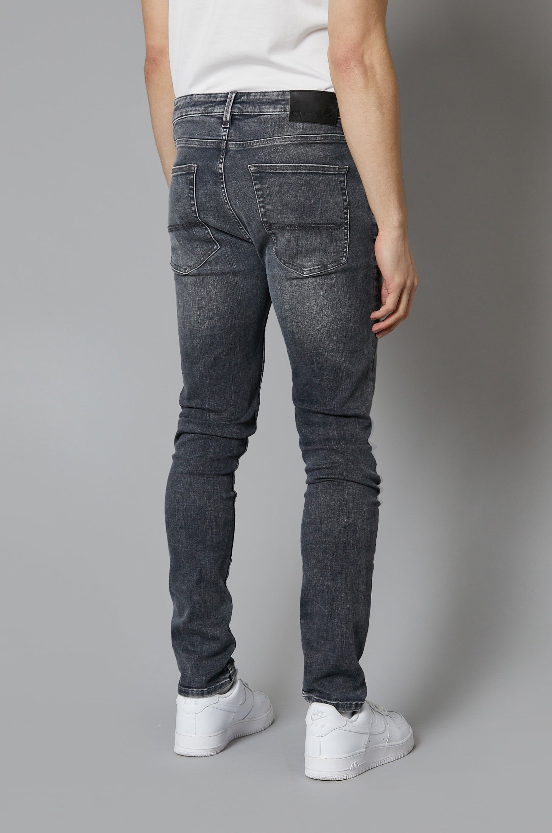 Men's gray slim fit hot sale jeans